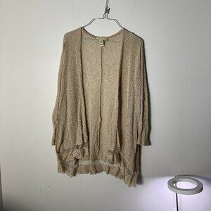 EUC Forever 21 Plus Sizes Womens 2X / 3X Beige Cream Sweater Lightweight Jacket